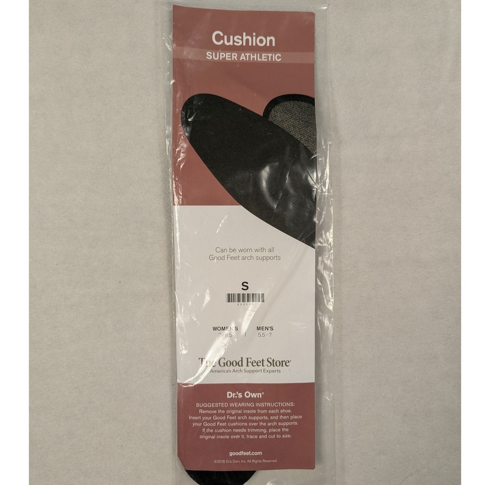 Good Feet Store Cushion Super Athletic Insole Size Small Womens 7-8.5 Mens 5.5-7